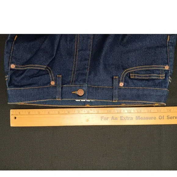 Lands End Women's Dark Wash Bootcut Denim Jeans Blue Mid Rise Size 12 Tall NEW - Picture 5 of 14